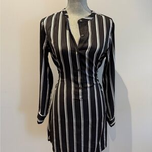 Black and White Striped Dress